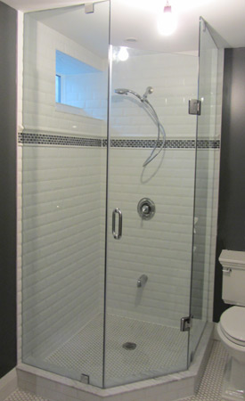 Custom built shower