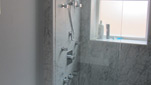 Carrara marble shower